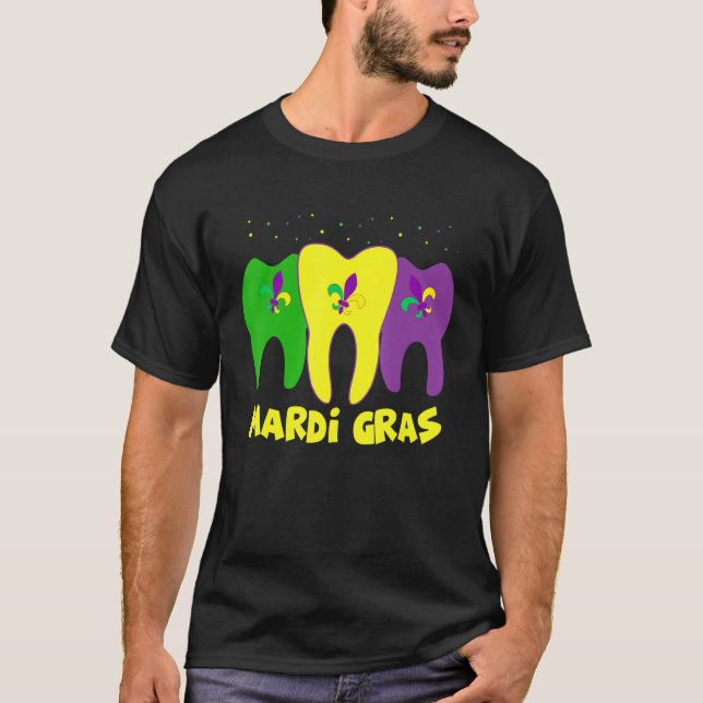 Camiseta Escuadrón dental Margi Gras Higiénico dental y den (Anverso)