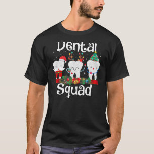 Camiseta Escuadrón Dental Navidades De Dientes Cuestos En M