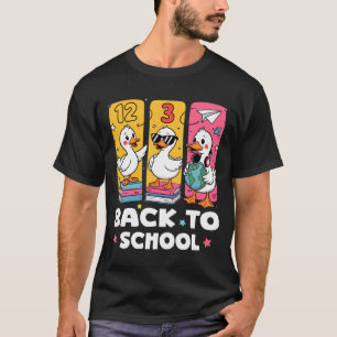 Camiseta escuadrón escolar de pato divertido primer día de