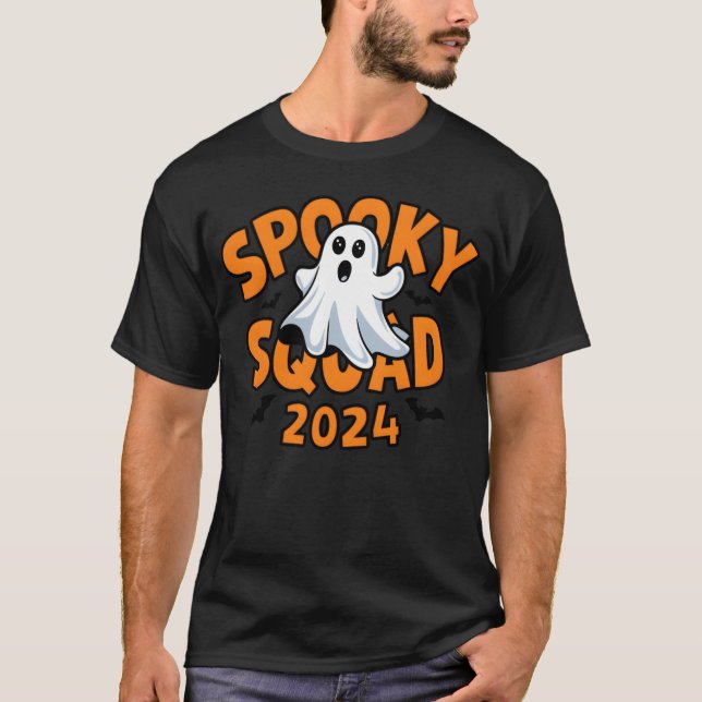 Camiseta escuadrón espantado de la familia halloween 2024 (Anverso)