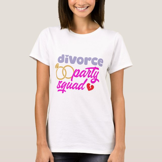 Camiseta Escuadrón Fiesta del divorcio (Anverso)