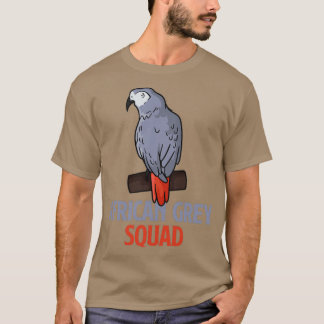 Camiseta Escuadrón Gris Africano Divertido Equipo Parrot 1