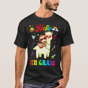 Camiseta Escuadrón Infantil De Quinto Grado Cute Llama Slot