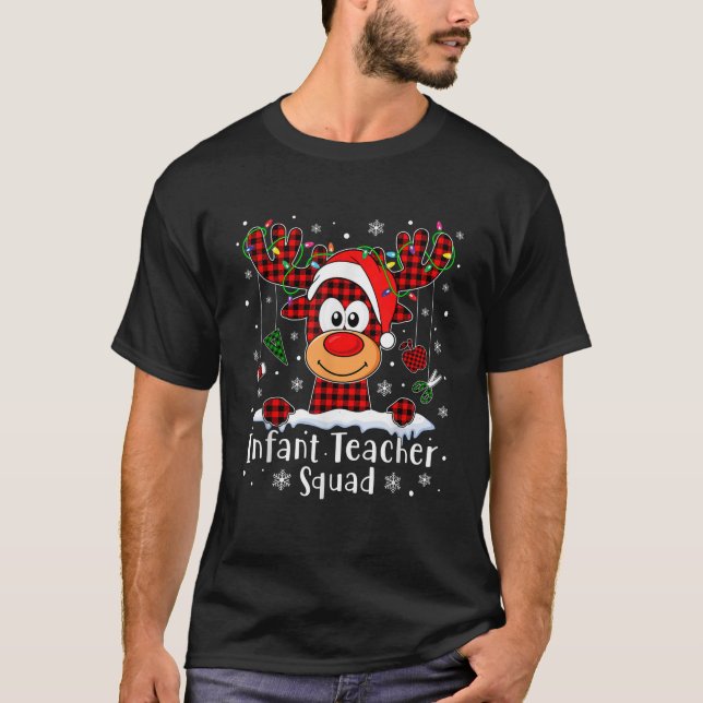 Camiseta Escuadrón infantil de renos Xmas Buffalo Placa de  (Anverso)