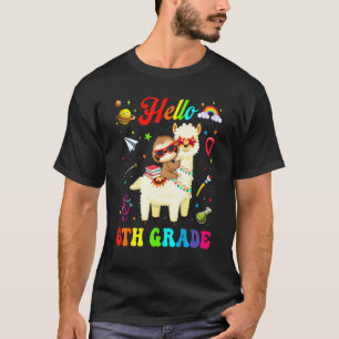 Camiseta Escuadrón Infantil De Sexto Grado Cute Llama Sloth