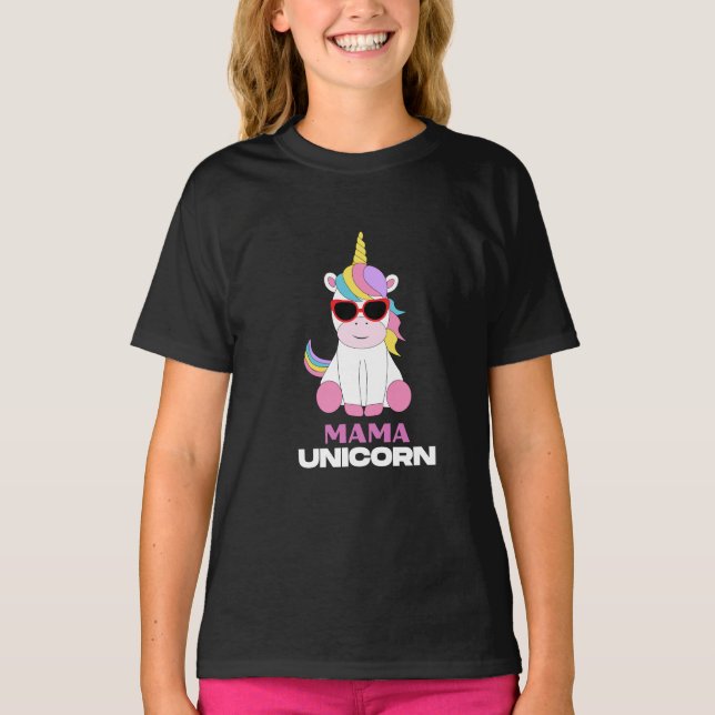 Camiseta Escuadrón mágico Mama Unicorn (Anverso)