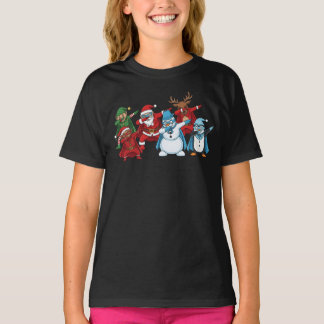 Camiseta Escuadrón Navideño de Superhéroes Dabbing