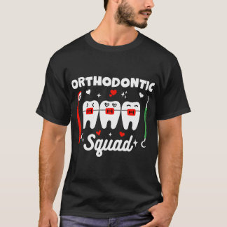 Camiseta Escuadrón Ortodoncista Ortodoncista Braces Dental