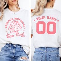 Escuadrón personalizado de mamá de béisbol con nom