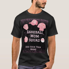 Camiseta Escuadrón Personalizado de Mamá de Béisbol, Número
