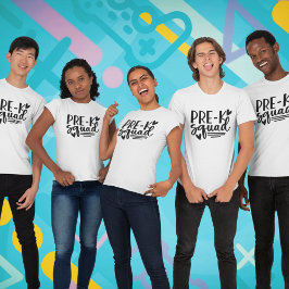 Camiseta Escuadrón preescolar con el nombre del profesor en