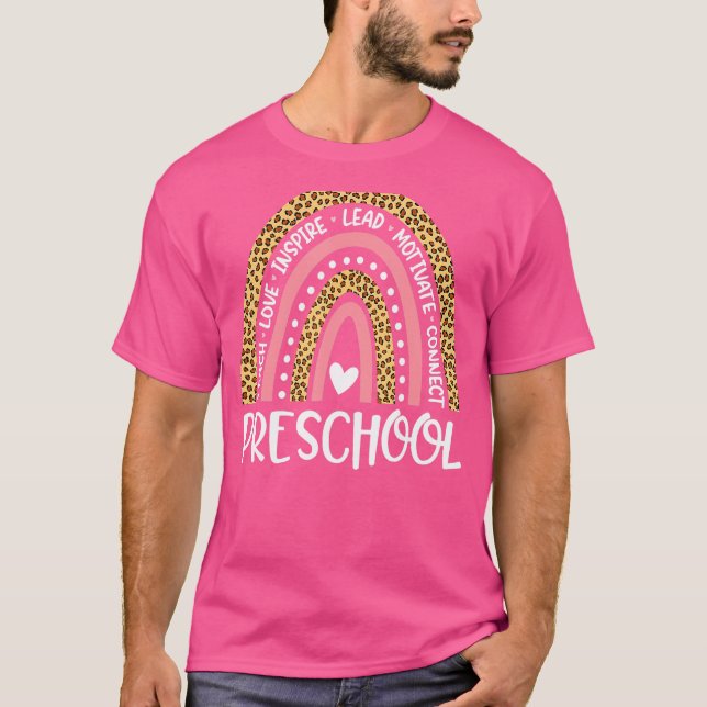 Camiseta Escuadrón preescolar de leopardo del arcoiris (Anverso)