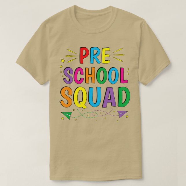 Camiseta Escuadrón Preescolar De Vuelta A La Escuela (Diseño del anverso)