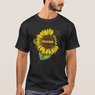 Camiseta Escuadrón Preescolar Primer Día De Girasol Preesco