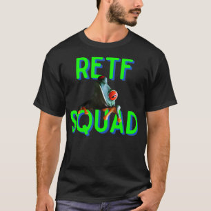 Camiseta Escuadrón RETF de rana de árbol rojo con ojos rojo
