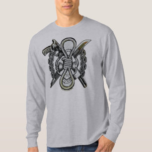 Camiseta Escuadrón suicida   Arte de tatuaje de armas delga