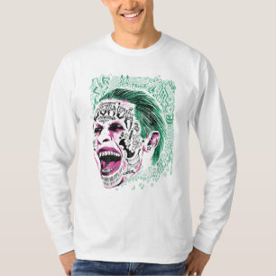 Camiseta Escuadrón suicida   Esbozo de cabeza de bromista d