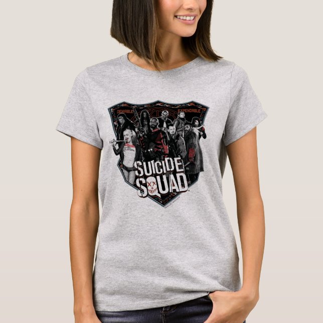 Camiseta Escuadrón suicida | Foto de placa de grupo (Anverso)