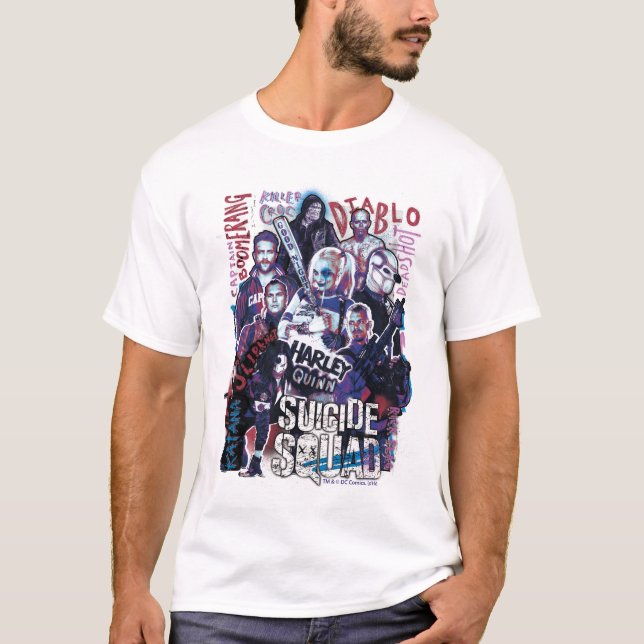 Camiseta Escuadrón suicida | Foto de tipografía del Grupo d (Anverso)