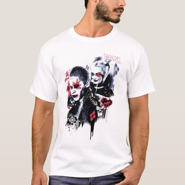 Camiseta Escuadrón suicida | Graffiti pintado por Joker & H (Anverso)