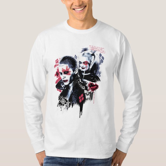 Camiseta Escuadrón suicida | Graffiti pintado por Joker & H (Anverso)
