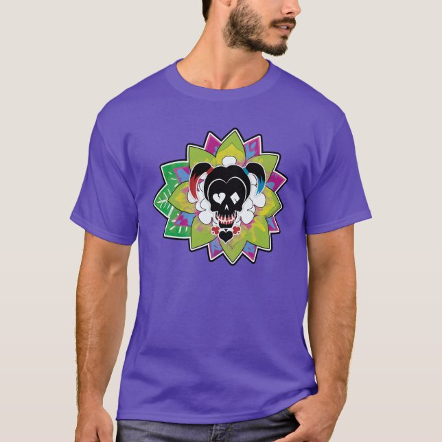 Camiseta Escuadrón suicida | Harley Quinn Skull Tattoo Art (Anverso)
