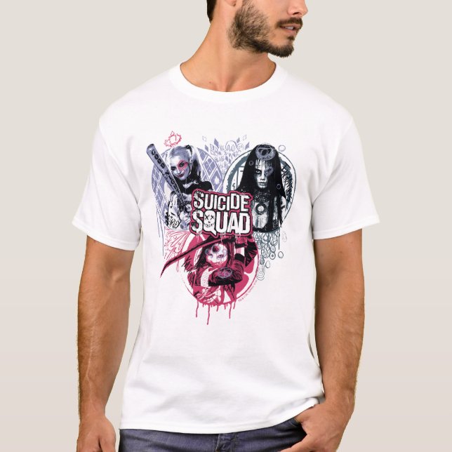 Camiseta Escuadrón suicida | Insignias para graffiti de Chi (Anverso)