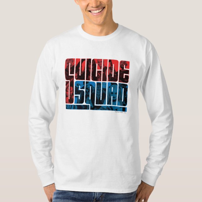 Camiseta Escuadrón suicida | Logo rojo y azul (Anverso)