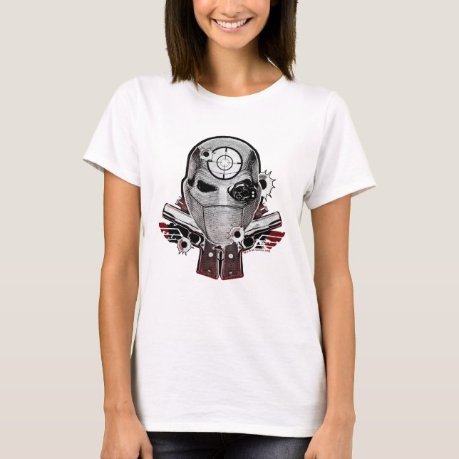Camiseta Escuadrón suicida | Máscara de última hora y arte  (Anverso)