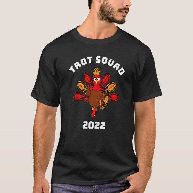 Camiseta Escuadrón Trot 2022 Acción de Gracias Turquía Corr (Anverso)
