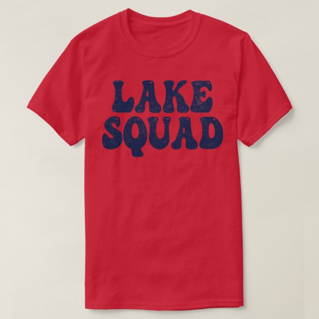 Camiseta Escuadrón Vintage del Lago Camping (Diseño del anverso)