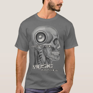 Camiseta Escucha la música en mi cabeza diseño gráfico de a