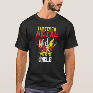 Camiseta Escucha Metalizado con el rock tío rock que me gus
