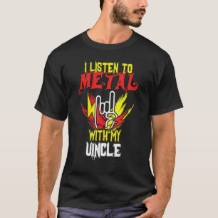 Camiseta Escucha Metalizado con el rock tío rock que me gus