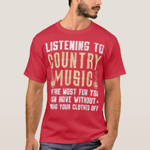 Camiseta Escuchando al músico de música country Western Nas