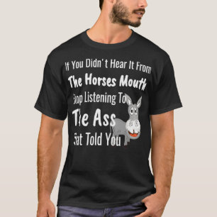 Camiseta Escuchar a los Caballos Boca Divertido de burros