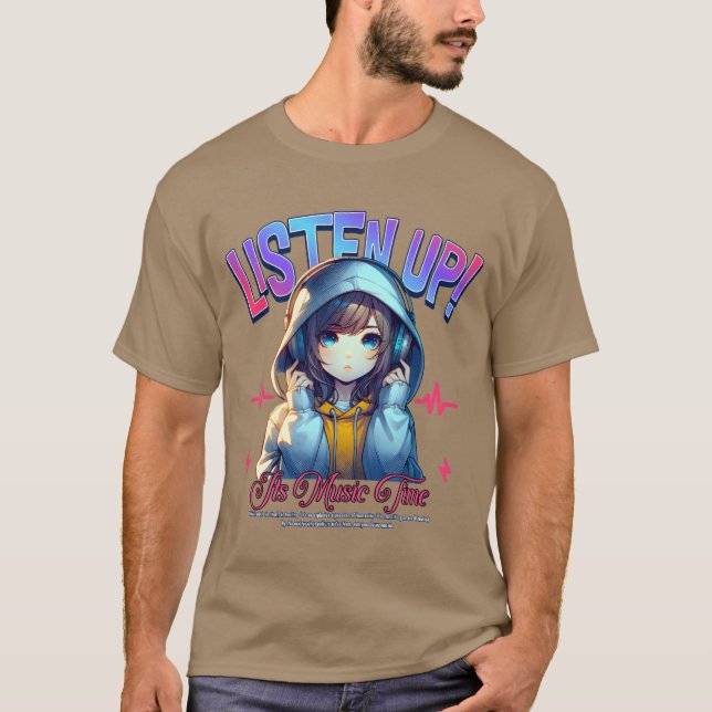 Camiseta escuchar a un amigo de música (Anverso)