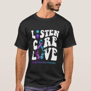Camiseta Escuchar Cuidar Amor Mariposa Prevención Suicida