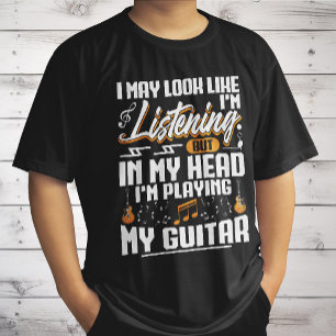 Camiseta Escuchar Divertido En Mi Cabeza Estoy Tocando Mi G