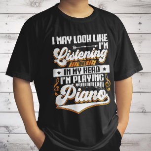 Camiseta Escuchar Divertido En Mi Cabeza Estoy Tocando Mi P