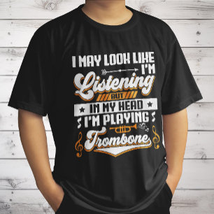 Camiseta Escuchar Divertido En Mi Cabeza Estoy Tocando Mi T