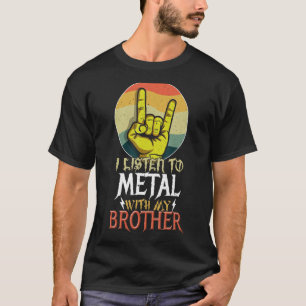 Camiseta Escuchar Metalizado con el Rock Hermano Rocker