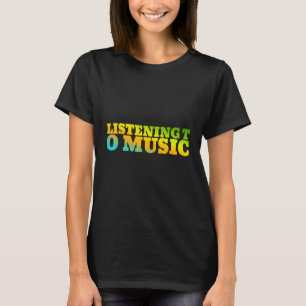 Camiseta Escuchar Música Diseñada Con Colores Naturales