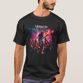 Camiseta Escuche al guitarrista de la música rock Metalizad