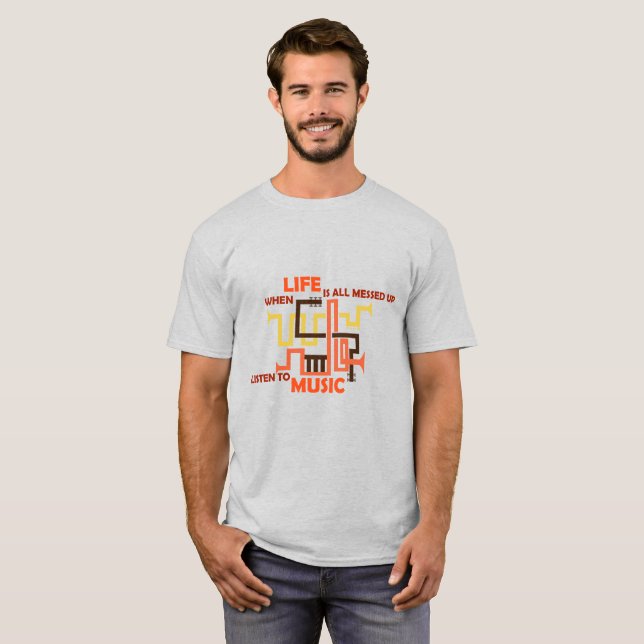 Camiseta Escuche la música (Anverso completo)
