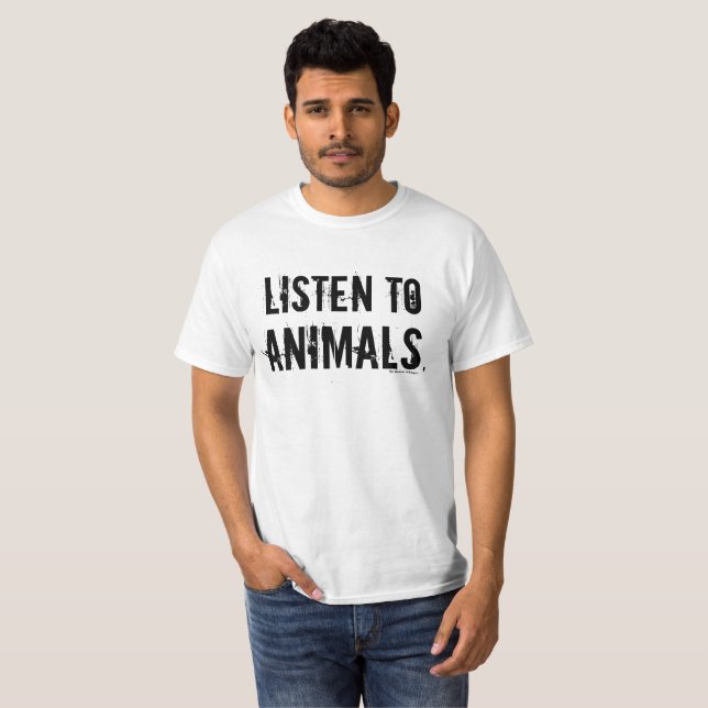 Camiseta Escuche los animales (Anverso completo)