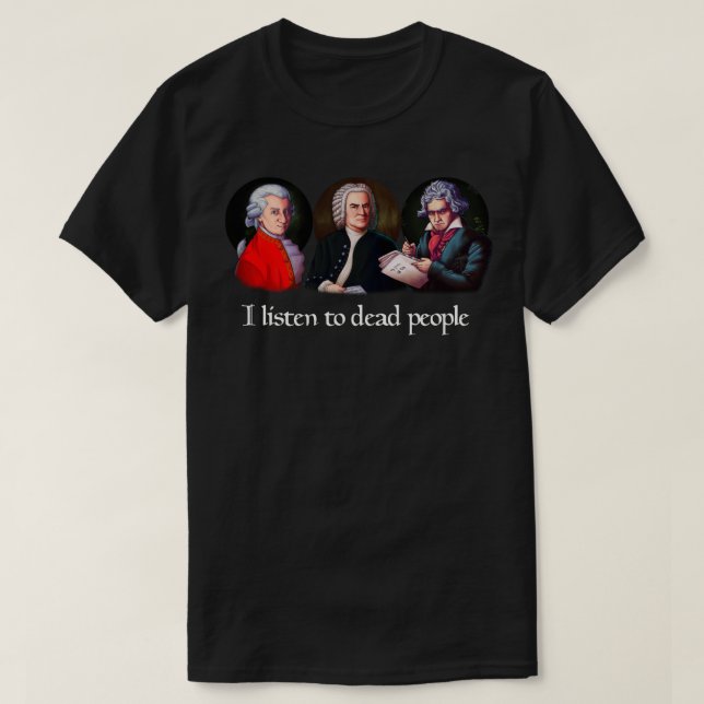 Camiseta Escucho a los muertos en 10 minutos Pegatina (Diseño del anverso)