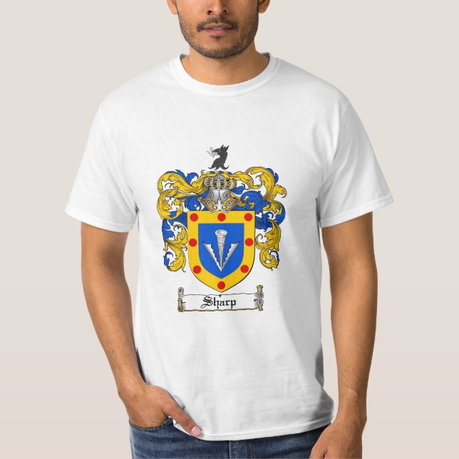Camiseta Escudo agudo de la familia - escudo de armas agudo (Anverso)