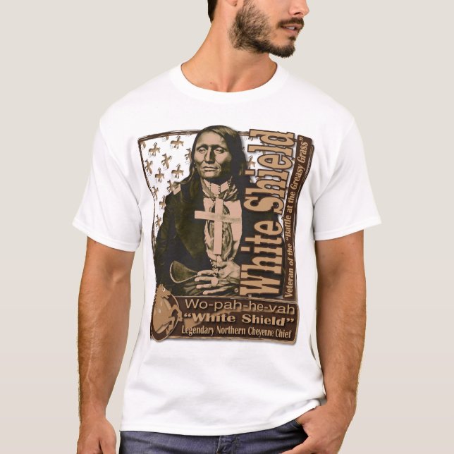 Camiseta "Escudo Blanco" Guerrero Americano (Anverso)