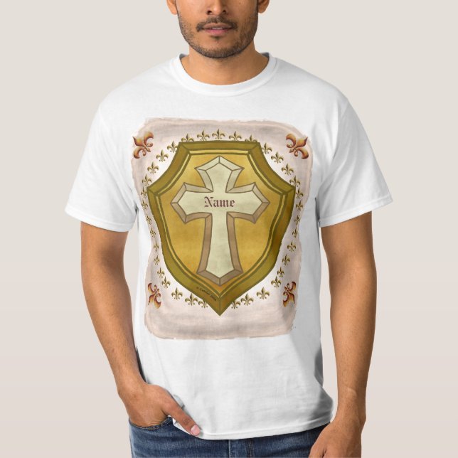 Camiseta Escudo cruzado cristiano (Anverso)